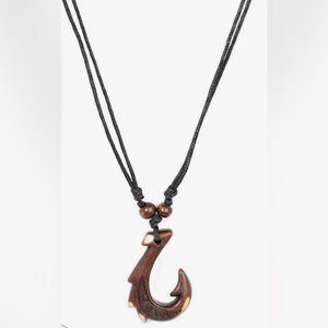 Men’s Paparazzi Brown Hook Pendant Necklace